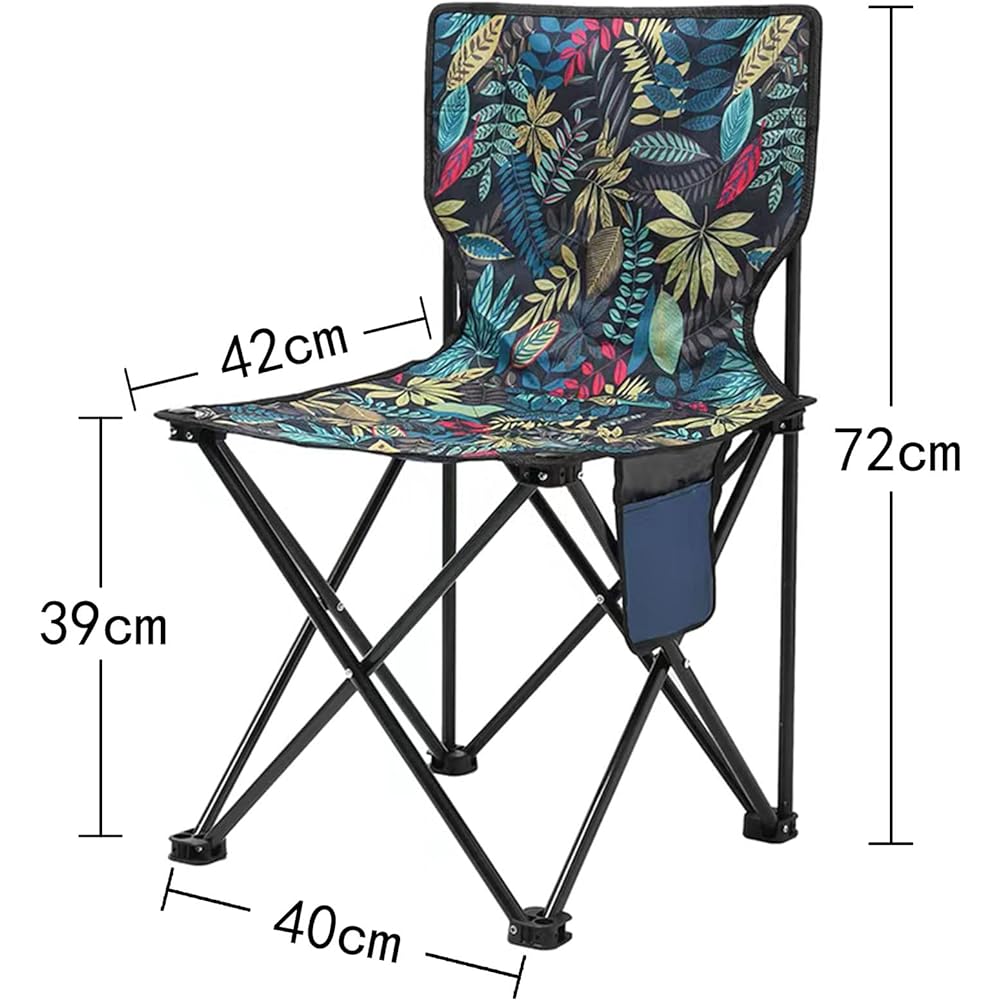 Willjoie Outdoor Chair, Foldable, Lightweight, Compact, High Back, Load Capacity 150kg, Portable, Suitable for Camping (XL, Black)