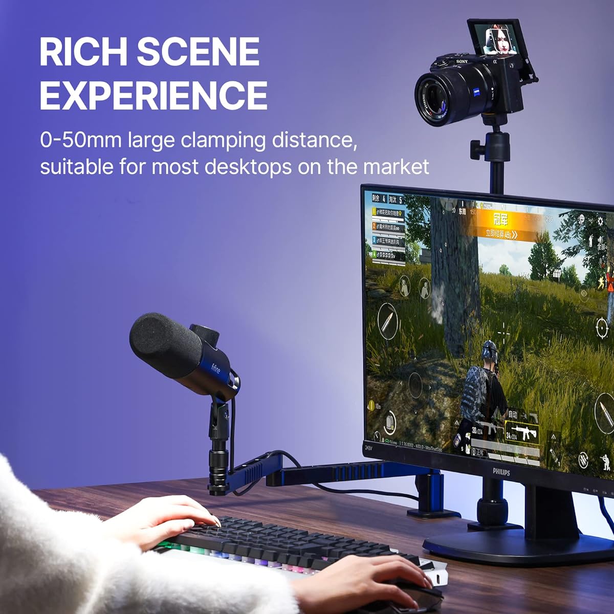VIJIM Tabletop Microphone Stand LS26