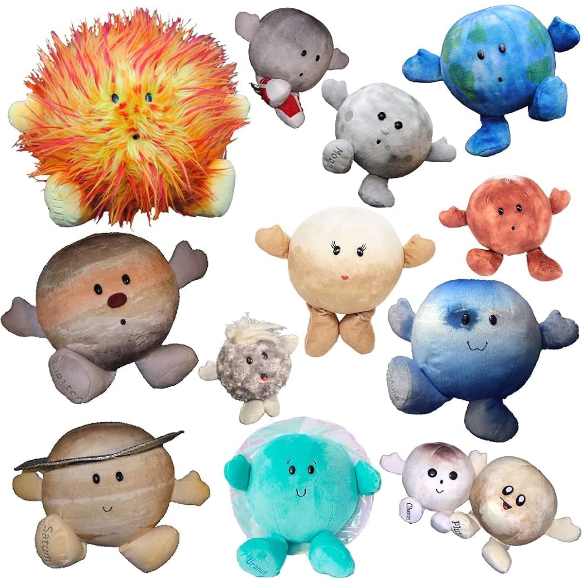 Celestial Buddies Solar System Set 12 Piece Buddies Science Astronomy Space Education Plush Blue Planet Toy