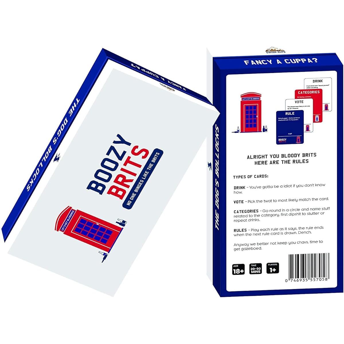 BOOZY BRITS Adult Party Games for Hendo, Stag Night, Students