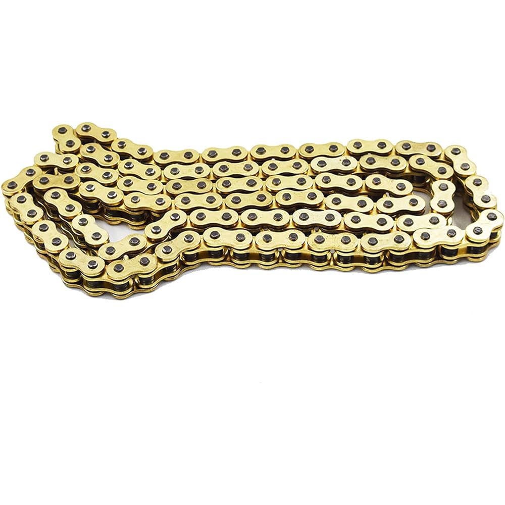 Labwork Drive Chain with O-Ring, Gold Color, 520 Pitch, 114 Links Compatible with Hundreds of Motorcycles and ATVs