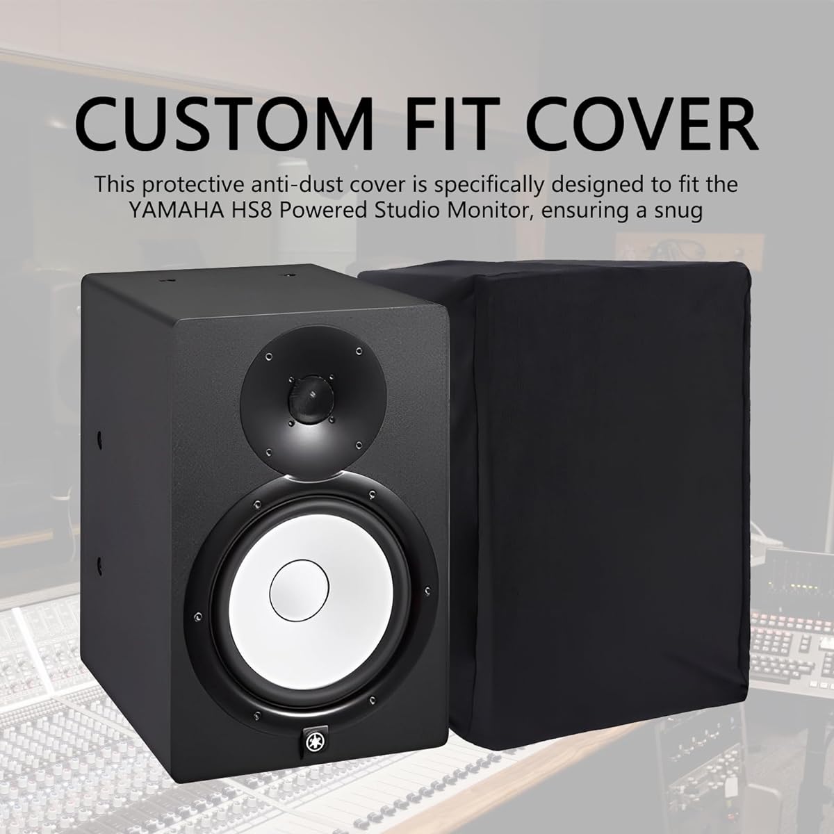 Musiin YAMAHA HS8 8 inch power studio monitor dustproof cover 2 pack