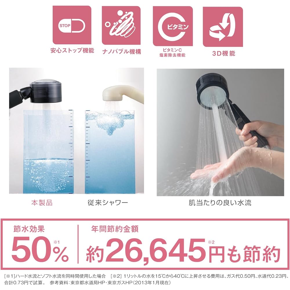 Aramic Shower Head Nano Bubble Shower 3D Salon Style Nano Bubble Function Water Saving Chlorine Removal Pressure Increase Angle Adjustment Adapter Included Smoke Gray Made in Japan SS-TN2BA