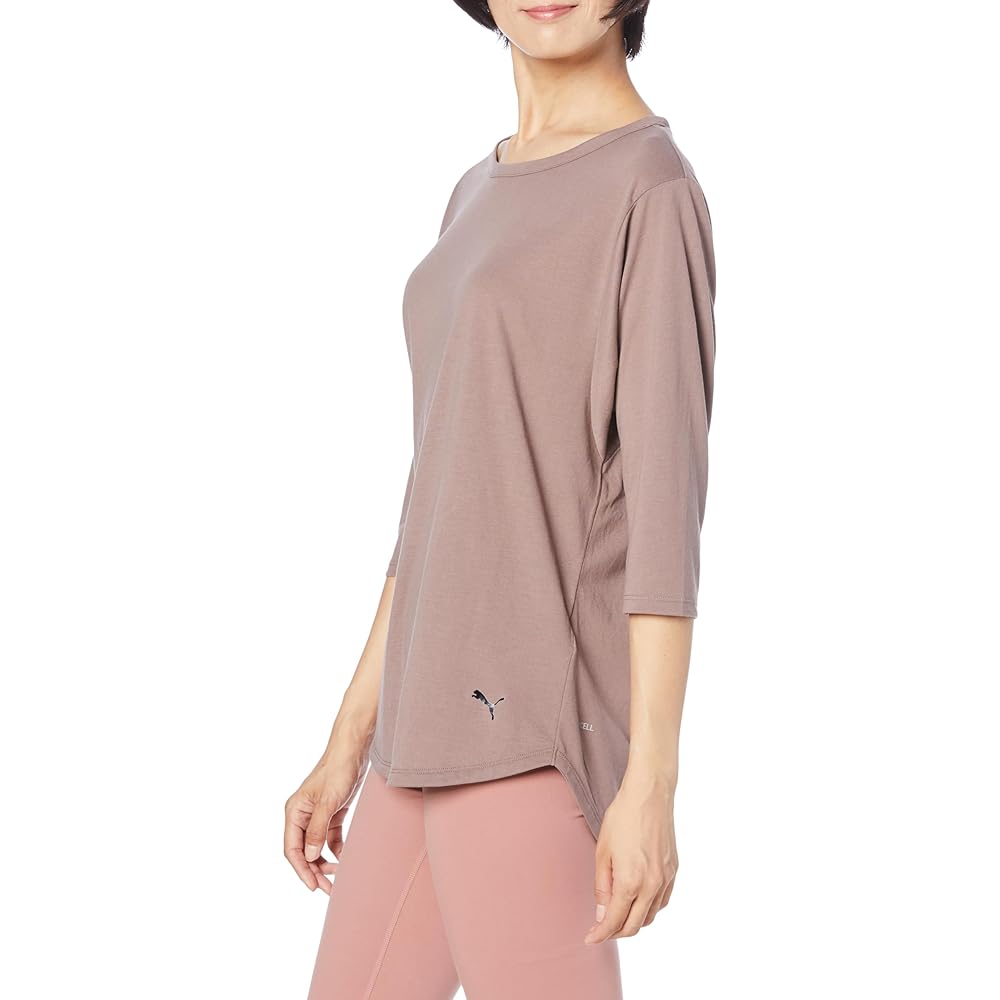 [PUMA] Yoga Fitness 3/4 Sleeve Short Sleeve Absorbent Quick Drying STUDIO 3/4 T-Shirt 524299 Women's