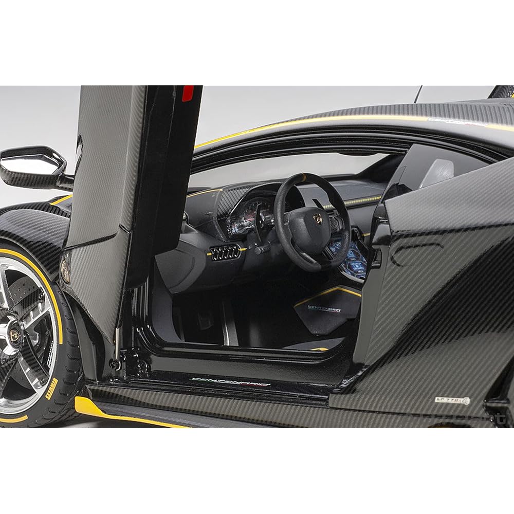 AUTOart 1/18 Lamborghini Centenario Carbon Black/Yellow Accent Finished Product