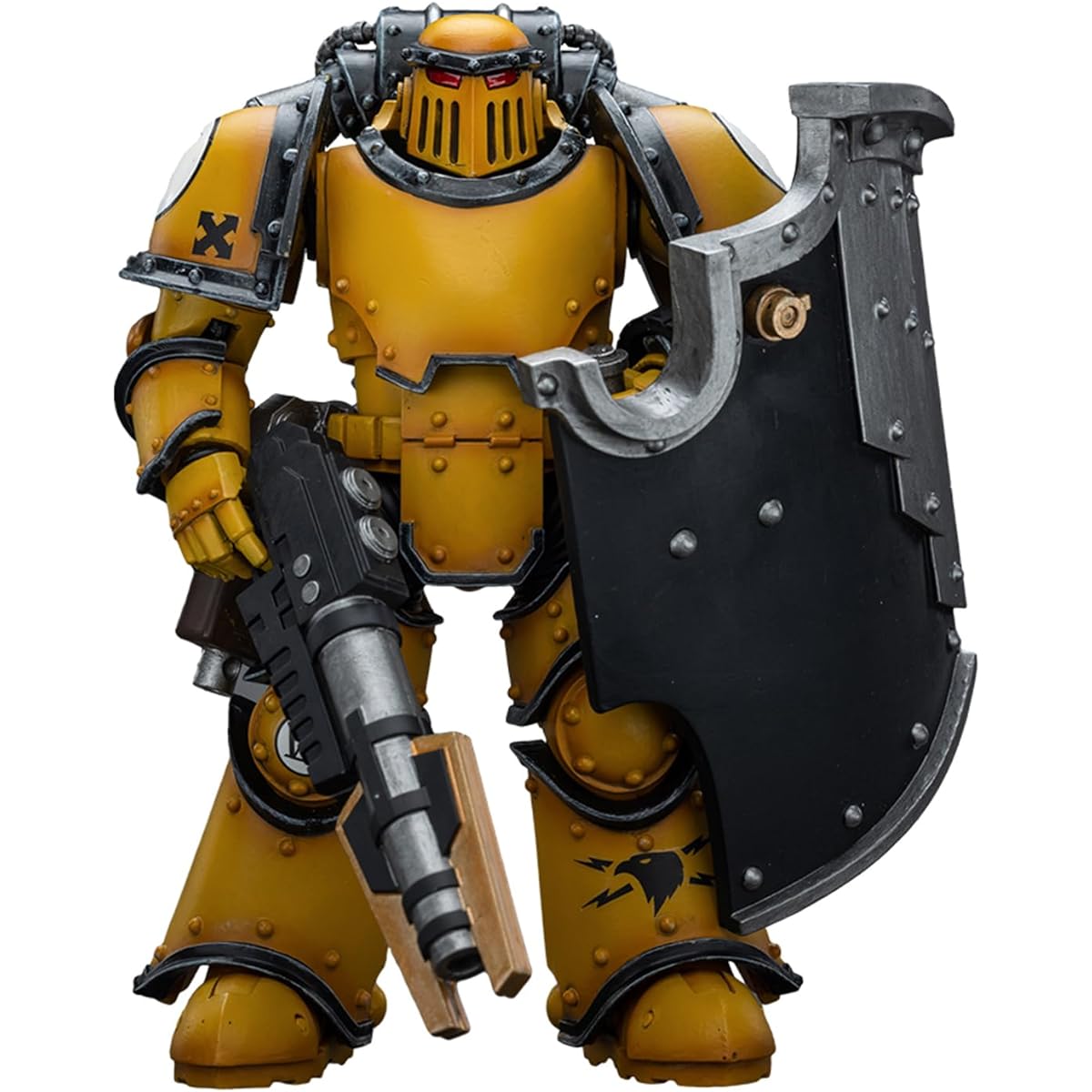 Pipigirl JoyToy 40K Genuine Licensed 1:18 Action Figure Imperial Fists Legion MkIII Breacher Squad Legion Breacher with Lascutters 4.7" Collectible Action Figure Kit