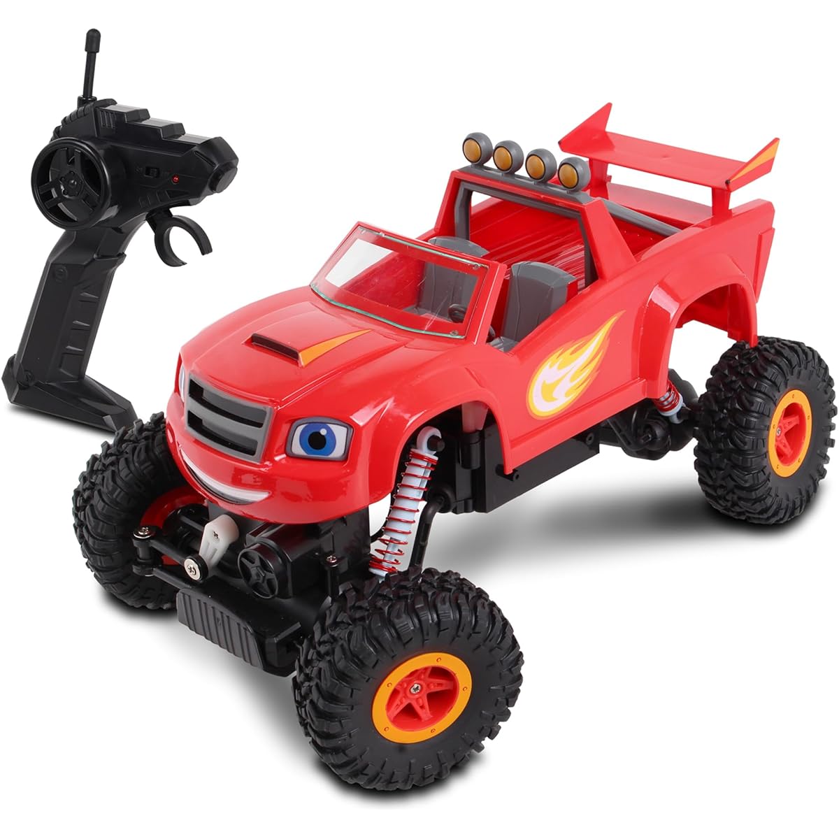 NKOK Blaze & The Monster Machines: RC Rock Crawler - Blaze Remote Control Monster 4x4 Truck 1:16 Scale 2.4Ghz Ready to Run (6501) Ages 6+