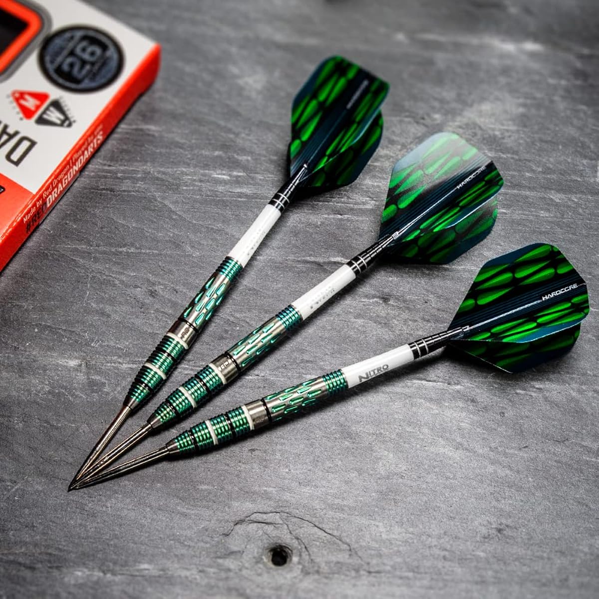 RED DRAGON Artura Shocking Series Premium Tungsten Darts Set with Flights and Stems