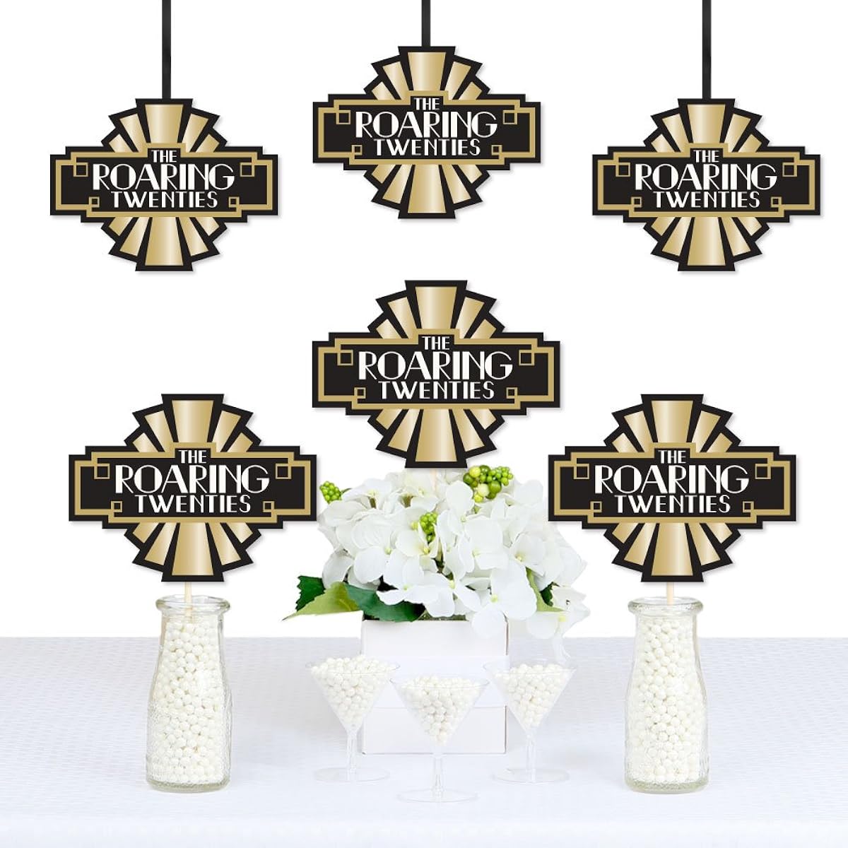 Roaring 20's - Art Deco DIY 1920's Jazz Party Essentials - 2020 Graduation/Election Party - Set of 20