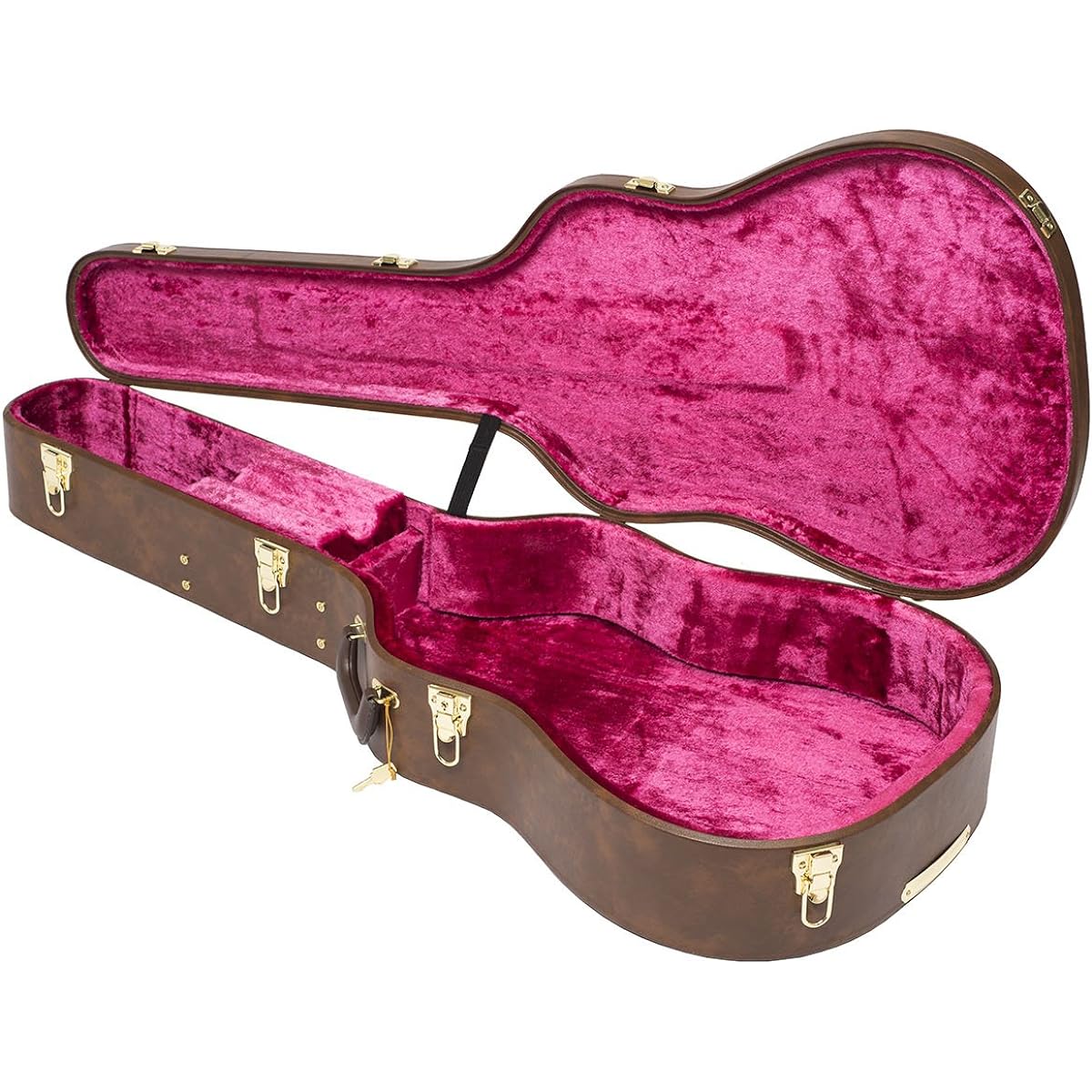 Hard case flat top brown for dreadnought