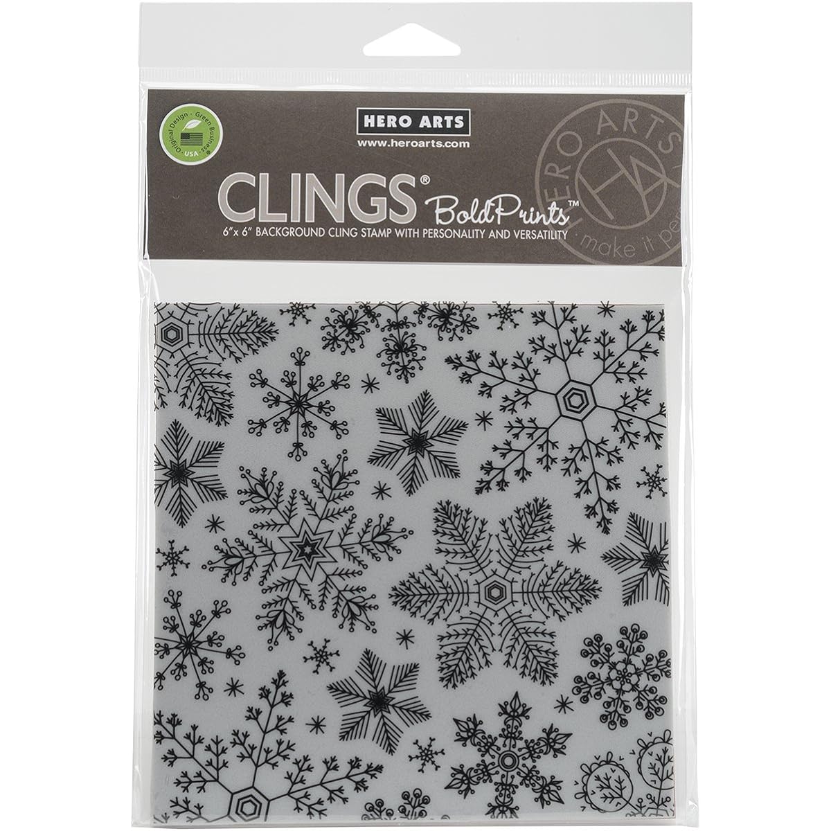 Hero Arts Hand Drawn Snowflakes Bold Prints Cling Stamps