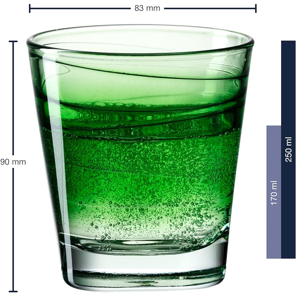 LEONARD tumbler set of 6 green 250ml Vario 026840