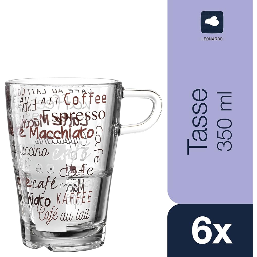 LEONARD Latte Macchiato Cup Set of 6 350ml Senso Café 023997