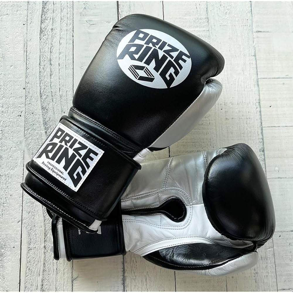 PRIZE RING Boxing Gloves “Professional SS” Black/Silver 10oz