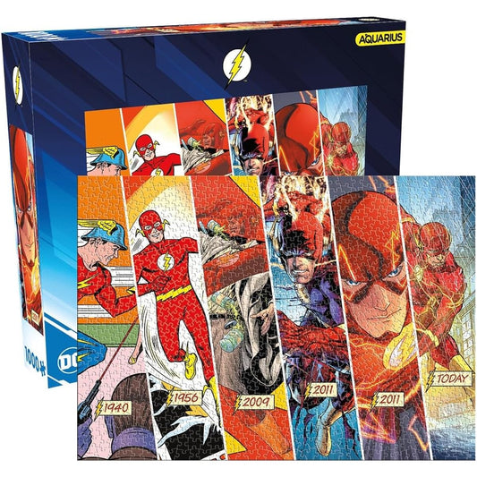 AQUARIUS DC Comics Flash Timeline Puzzle (1000 Piece Jigsaw Puzzle) - Glare Free - Precision Fit - Virtually No Puzzle Dust - DC Comics Flash Collectibles - 50.8x71.8cm