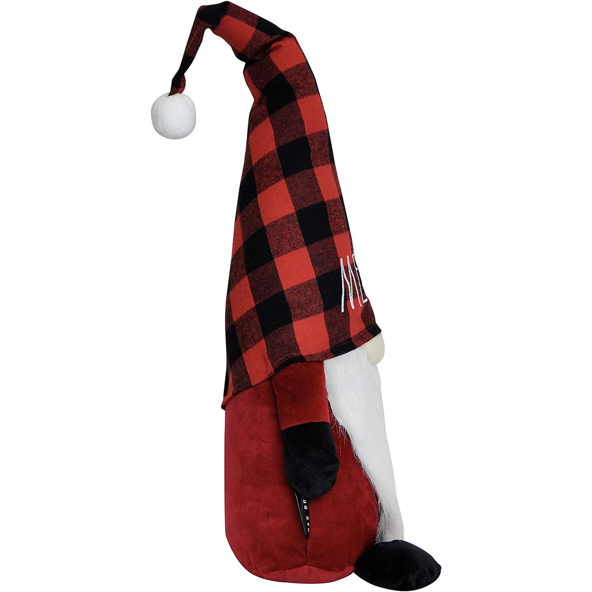 Rae Dunn Christmas Gnome Merry 19" Plush Santa Figurine Doll with Felt Hat Cute Ornament Holiday Decorations for Home Decor Office