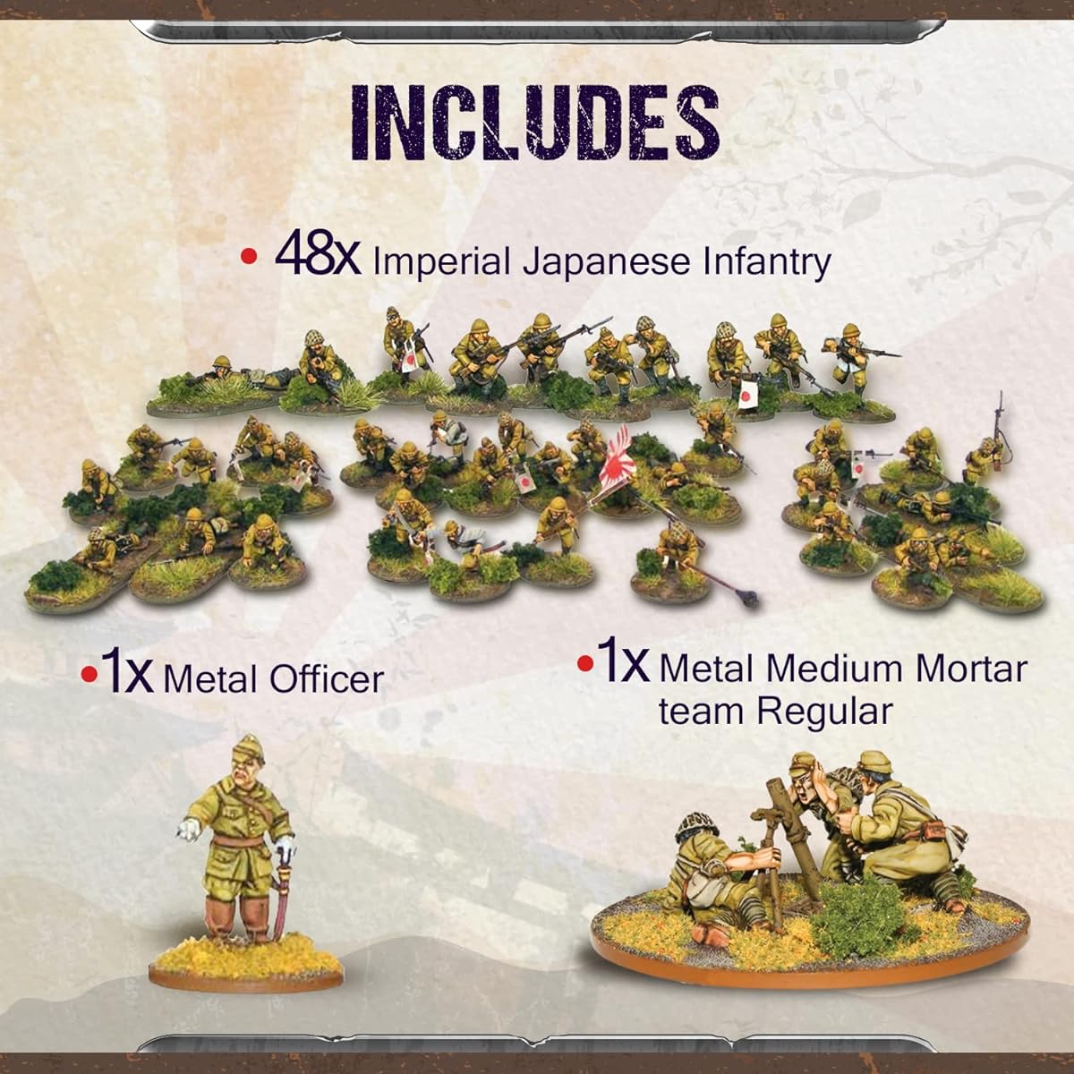 Wargames Delivery Warlord Games Bolt Action Miniatures Bonzai! Imperial Japan Starter Set 28mm WWII Miniature Models and Army Tank Models