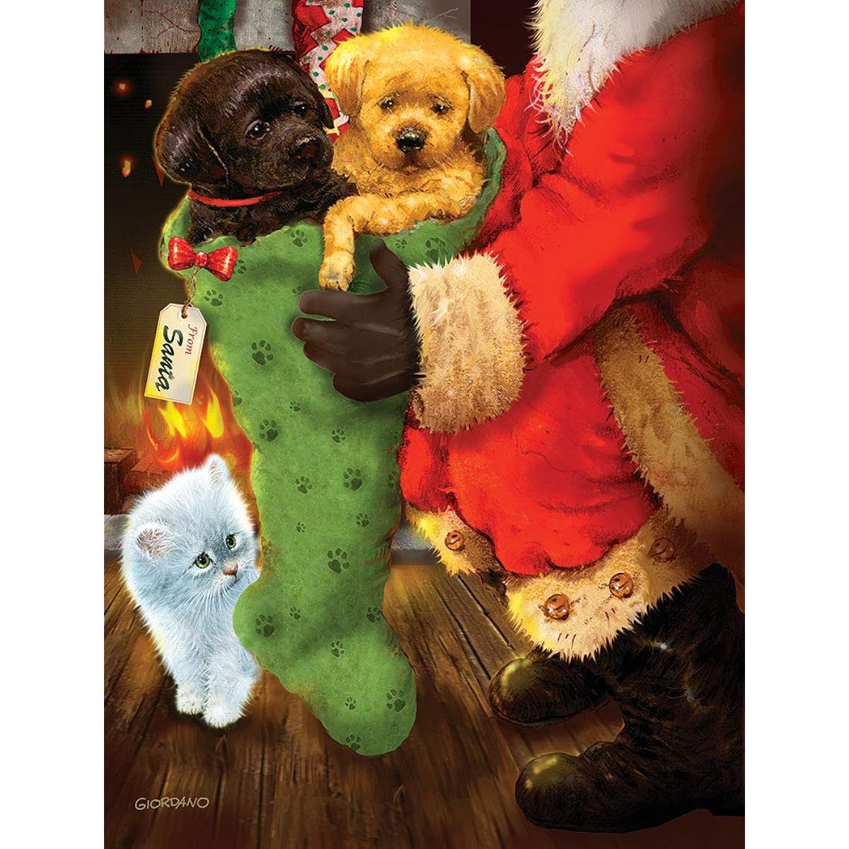 SunsOut Santa 500 Piece Jigsaw Puzzle - Christmas Puzzle.