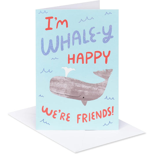 American Greetings Funny Friendship Cards (Happy with Whale)