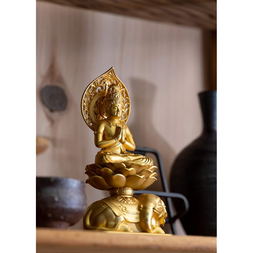 Buddha statue Fugen Bosatsu 15cm (gold plated/24K gold) Buddhist sculptor: Hideun Makita Original model ___ (born in the year of the Dragon and Snake) Zodiac guardian principal image Zodiac Takaoka copperware (Fugenbosatsu)