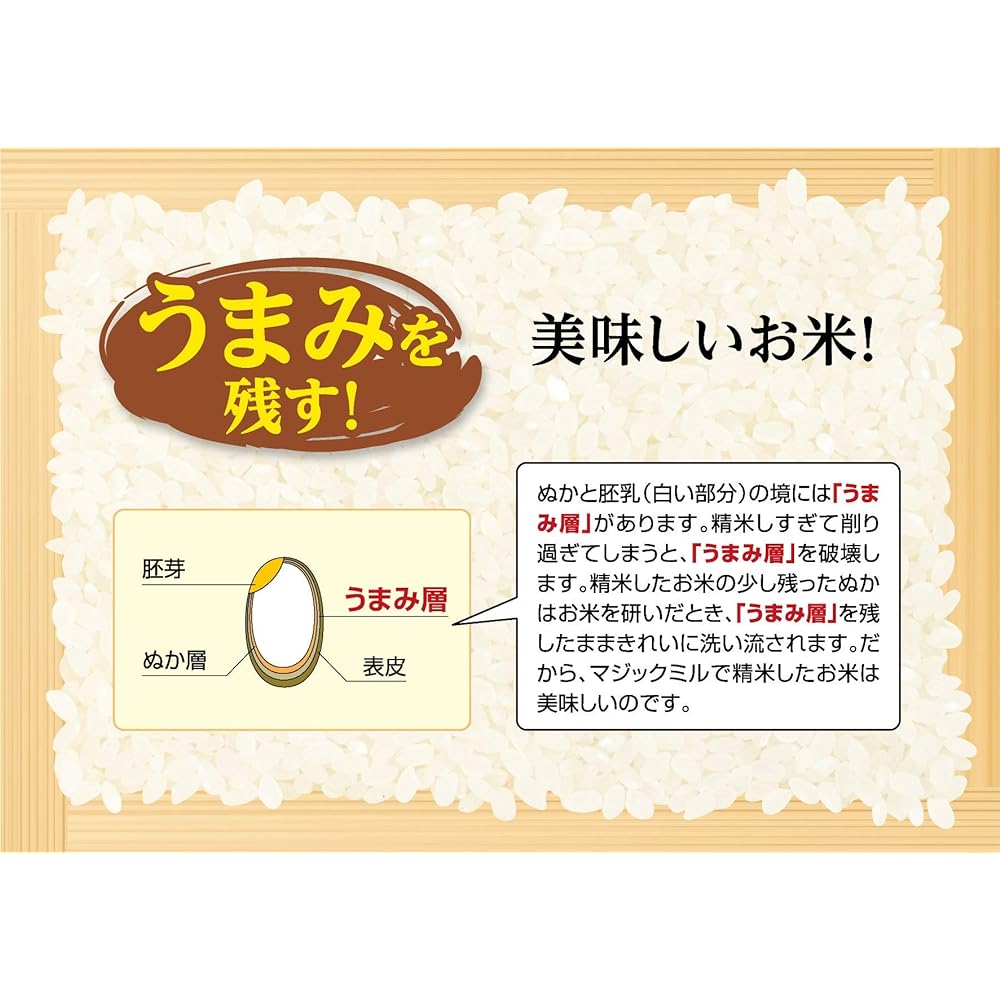 Satake Magic Mill Kitchen Rice Polishing Machine Pearl White RSKM300