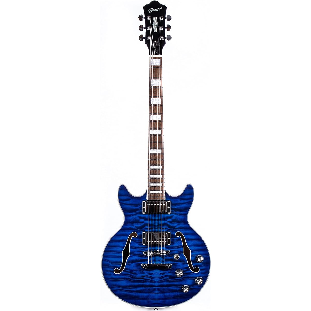 Grote GT339 Semi-hollow body electric guitar (blue)