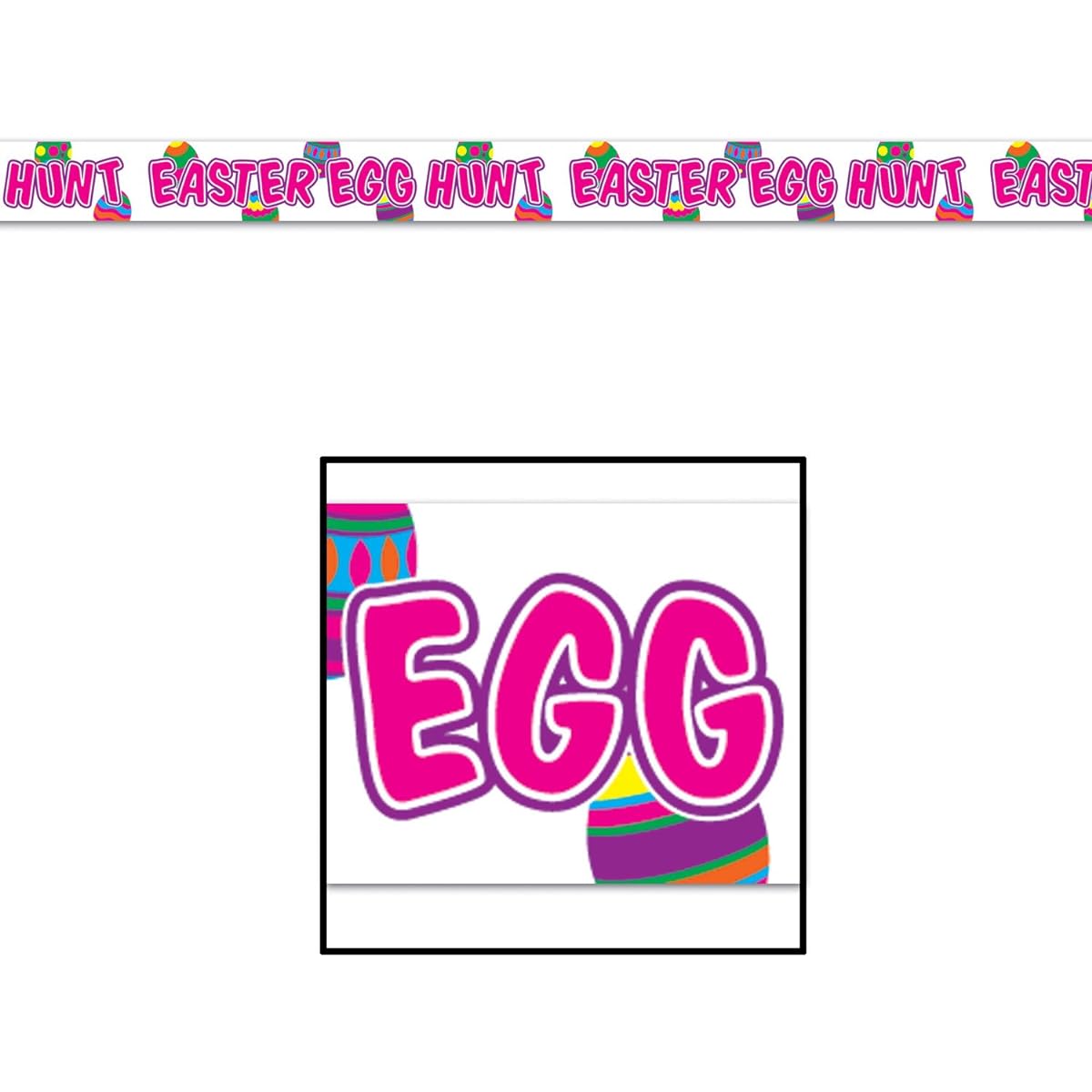 Beistle 44122 1 Pack Easter Egg Hunt Poly Decorating Material, 3 by 50 -