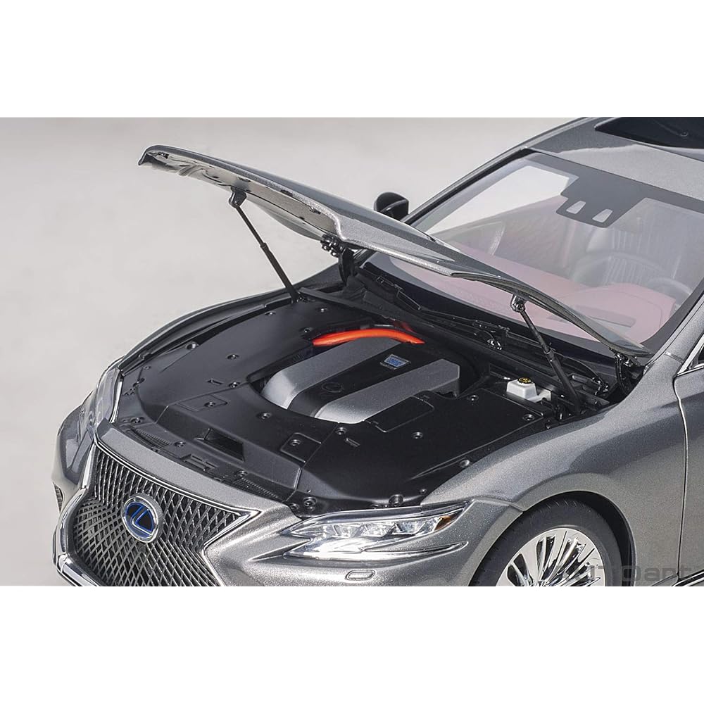 AUTOart 1/18 Lexus LS500h Metallic Gray Interior Color: Crimson & Black Finished Product 78867