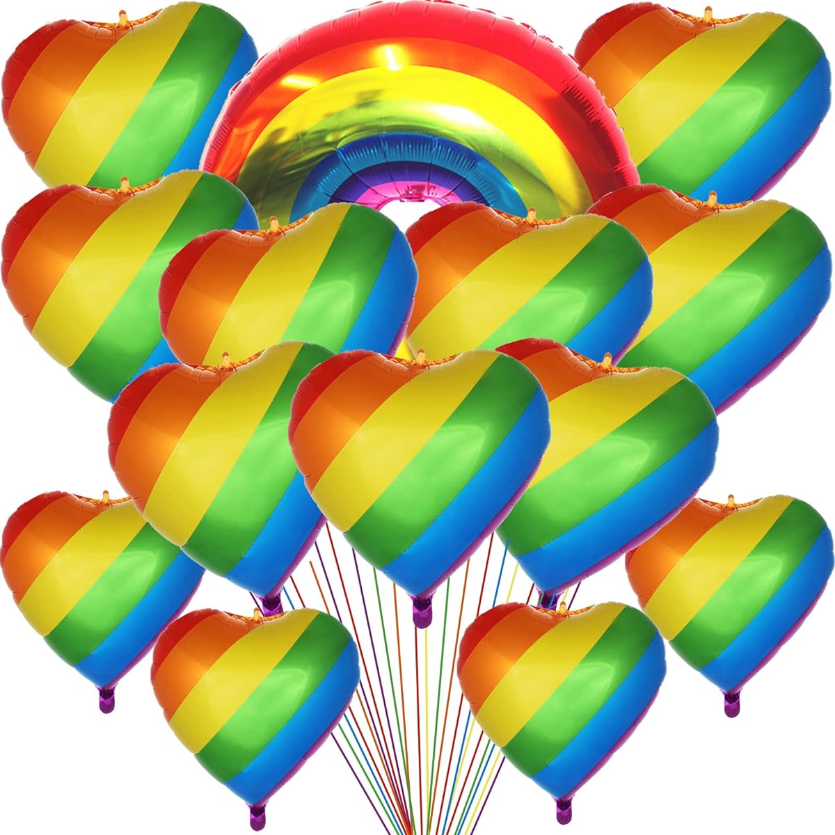 Gay Pride Foil Balloons Party Decorations Love is Love Rainbow Balloons LGBT Pride Moon Mylar Balloons Pride Parade Decorations
