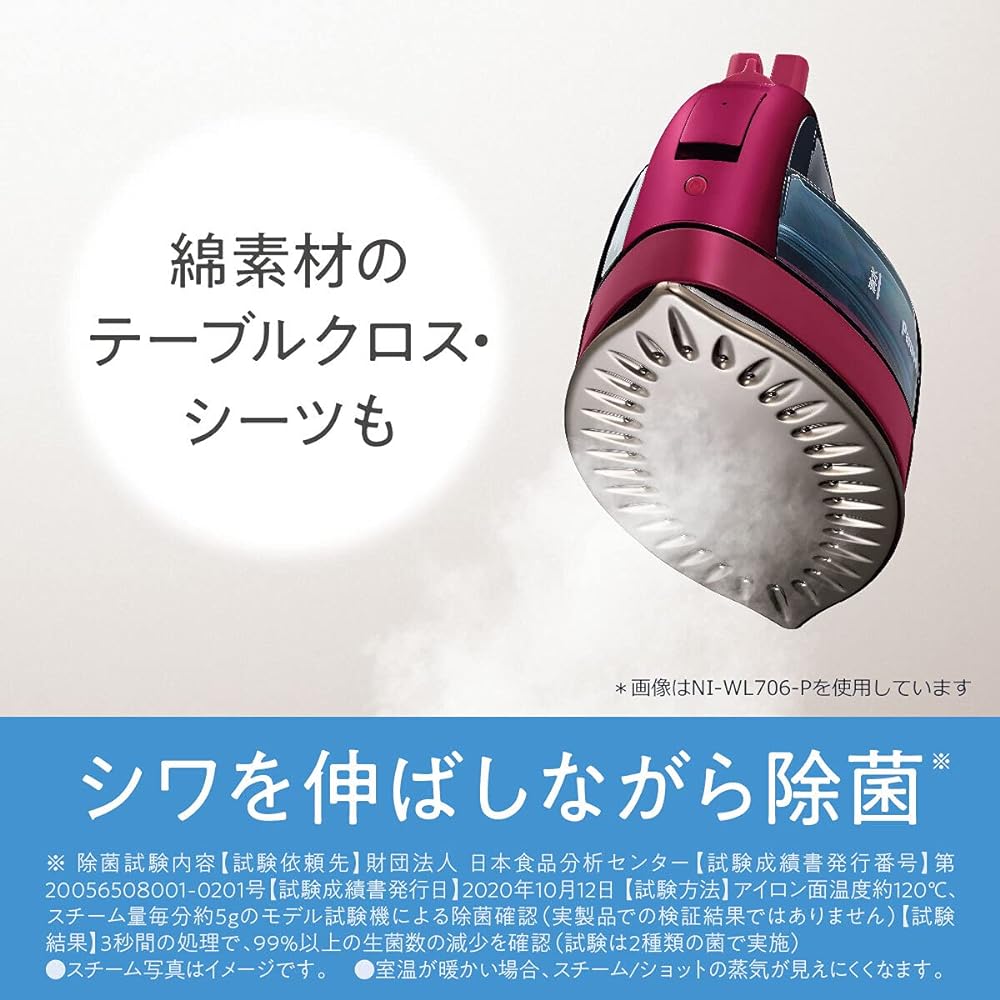 Panasonic Cordless Steam W Head Iron Pink Beige NI-WL406-P