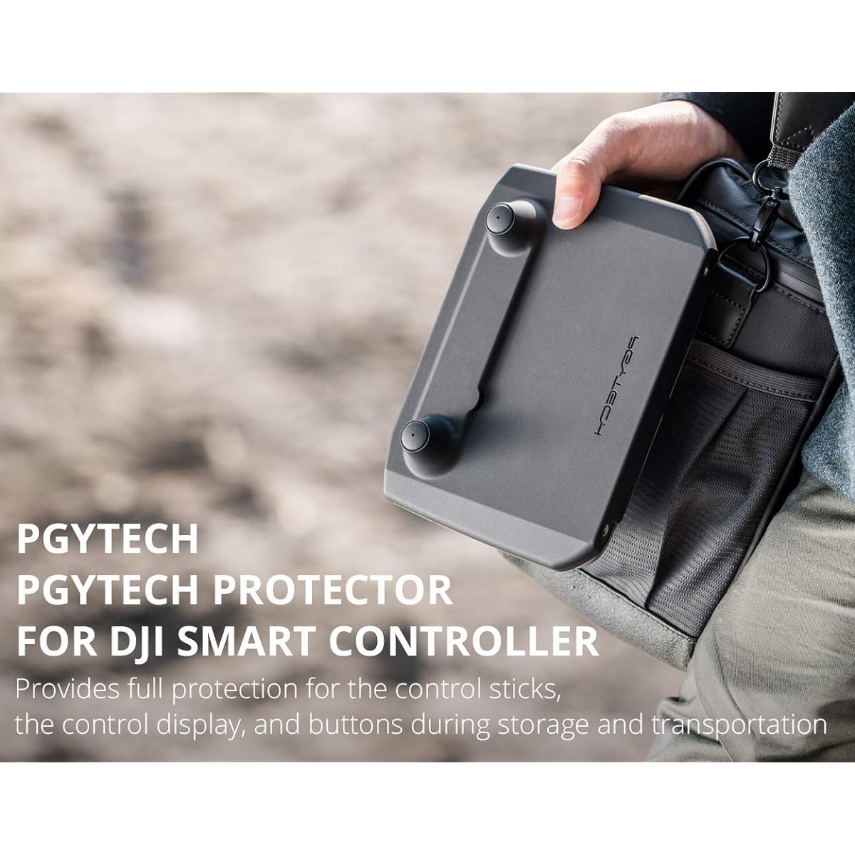 PGYTECH Huaye Waterproof Carrying Case with Shock LED Propeller Guard Screen Protector Monitor Hood Compatible with DJI Mavic 2 Pro/Zoom Smart Controller (PGYTECH Protector for DJI Smart Controller)