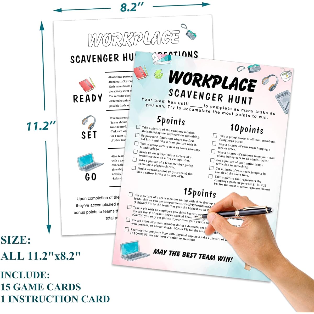 Work Party Photo Scavenger Hunt Office Party Game Ice Breaker Challenge Workplace Scavenger Hunt Team Building Games for Adults at Work Colleague Group Ice Breaker Game Factory Team Building Game Q5