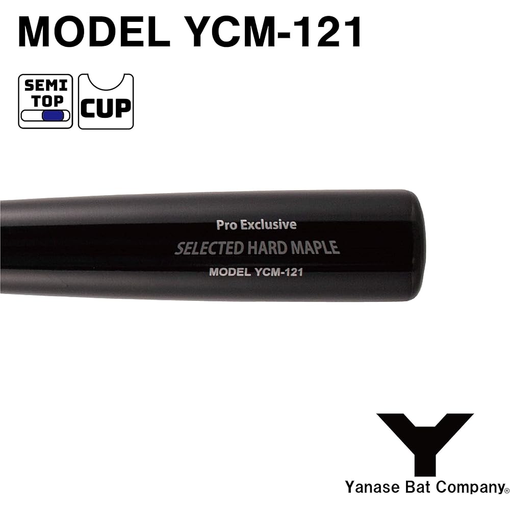 Yanase Hard Wooden Bat North American Hard Maple Semi-Top Balance Pro Exclusive YCM-121 yan20ss woodbat
