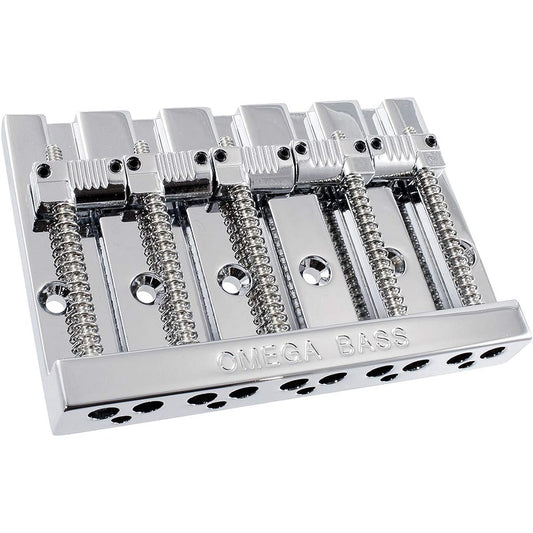 ALLPARTS BB-3361-010 5-String Grooved Omega Bass Bridge Chrome