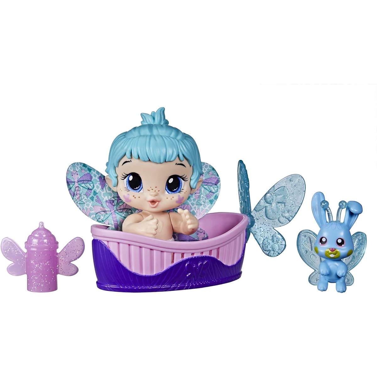 Baby Alive Glo Pixies Mini Doll Aquaflutter Glow in the Dark Doll Ages 3+ 3.75 Inch Pixie Toy with Surprise Friend