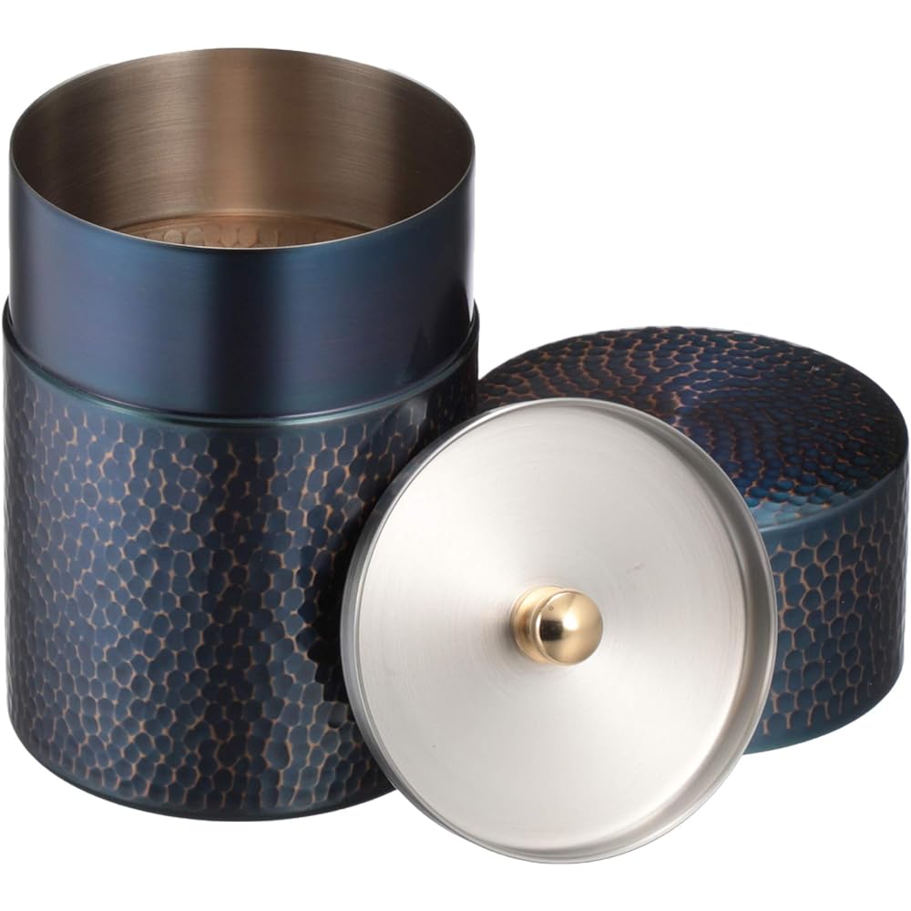 Shinko Metal Tea Cistern Bronze Shishang Large (Capacity: 150g) Pure Bronze Bronze Stainless Steel Hammered Tea Cistern BC-306B