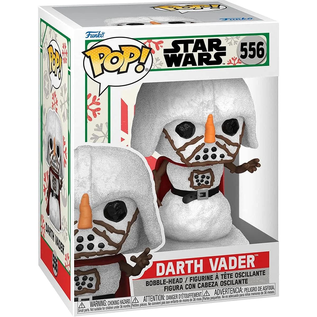 POP Star Wars: Holidays - Snowman Darth Vader Funko POP! Vinyl Figure (Includes Compatible Pop Box Protector Case), Multicolor, 3.75"