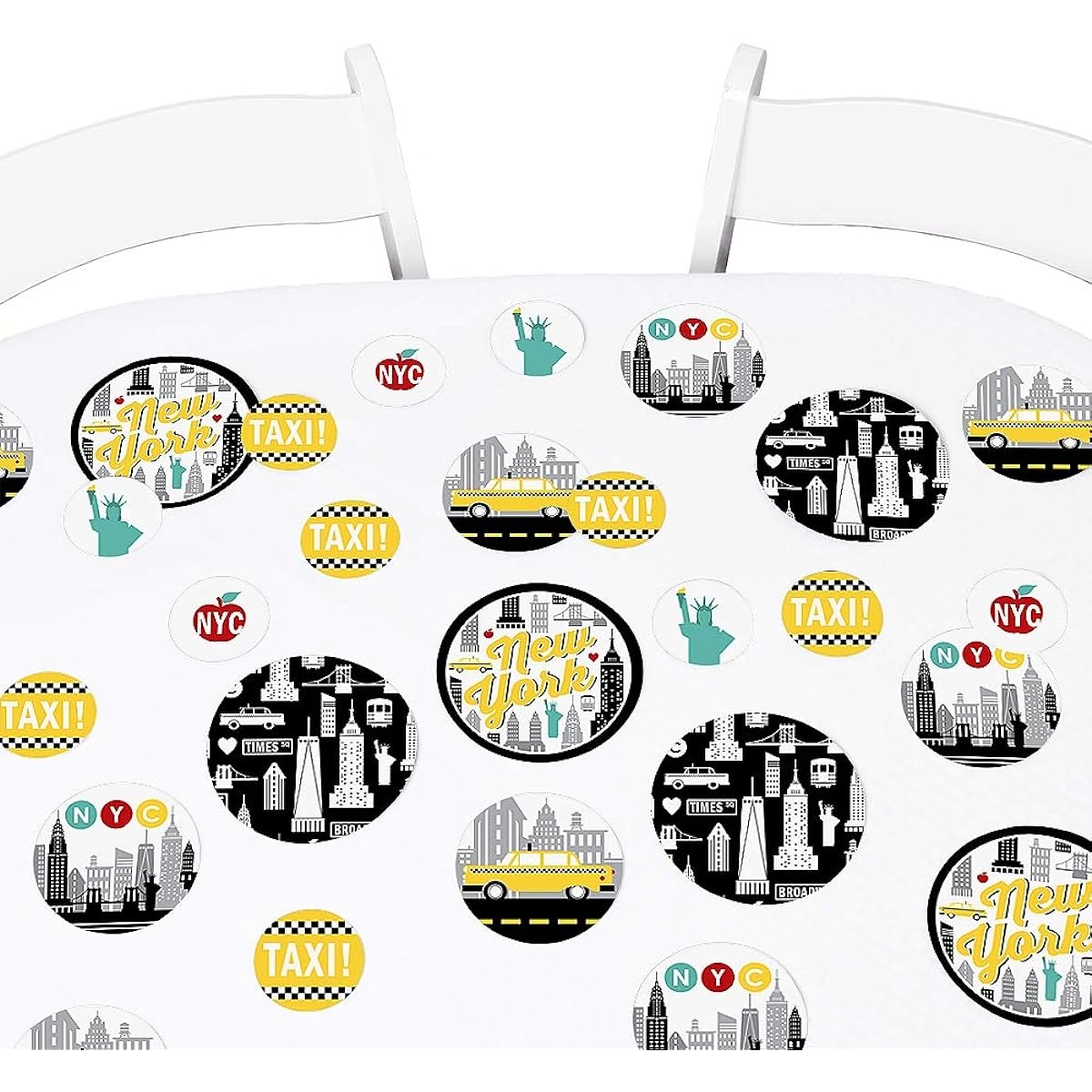 Big Dot of Happiness NYC Cityscape - New York City Party Giant Circle Confetti - Party Decorations - 27 Large Confetti