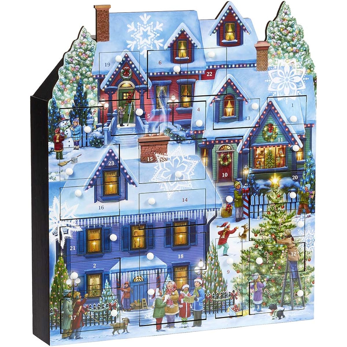 Vermont Christmas Company Christmas House Wooden Advent Calendar