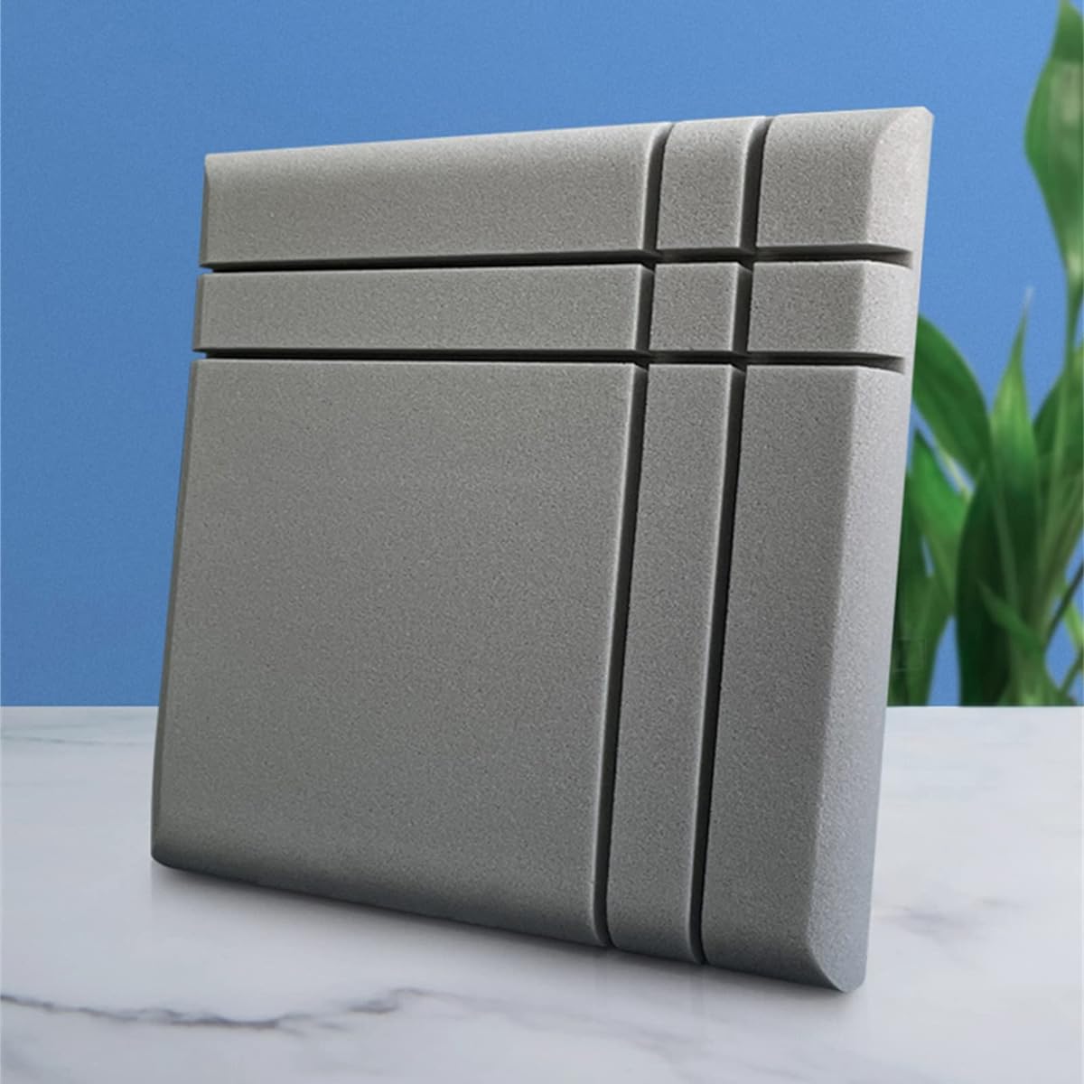 Soundproofing Foam Panels, Home Studio Sound Processing Accessories Foam 10pcs High Density Fireproof Soundproofing Foam Panels (Red 50*50*5CM) (Blue 50*50*5CM)