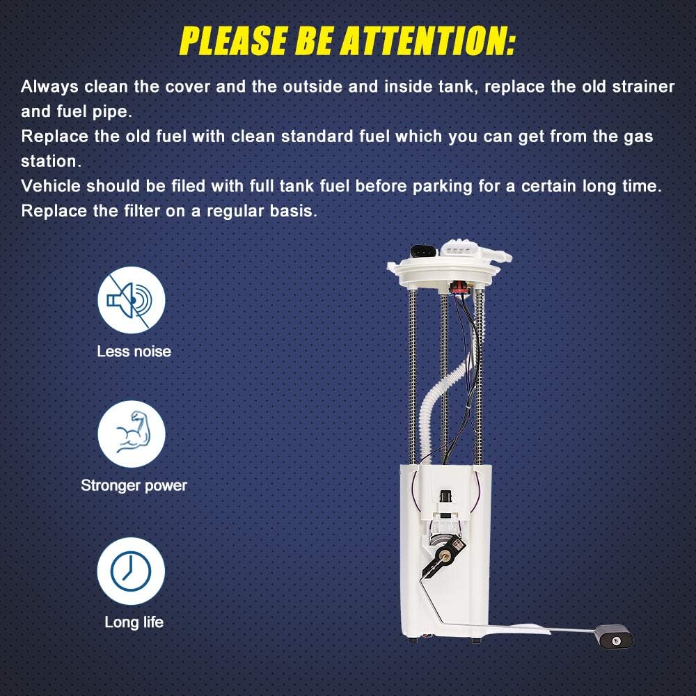 Fuel Pump Assembly for 1997 1998 1999 2000 Chevy GMC Pickup Truck 19177242 E3947M (with 2 Electrical Connectors) FP74757M TOPSCOPE