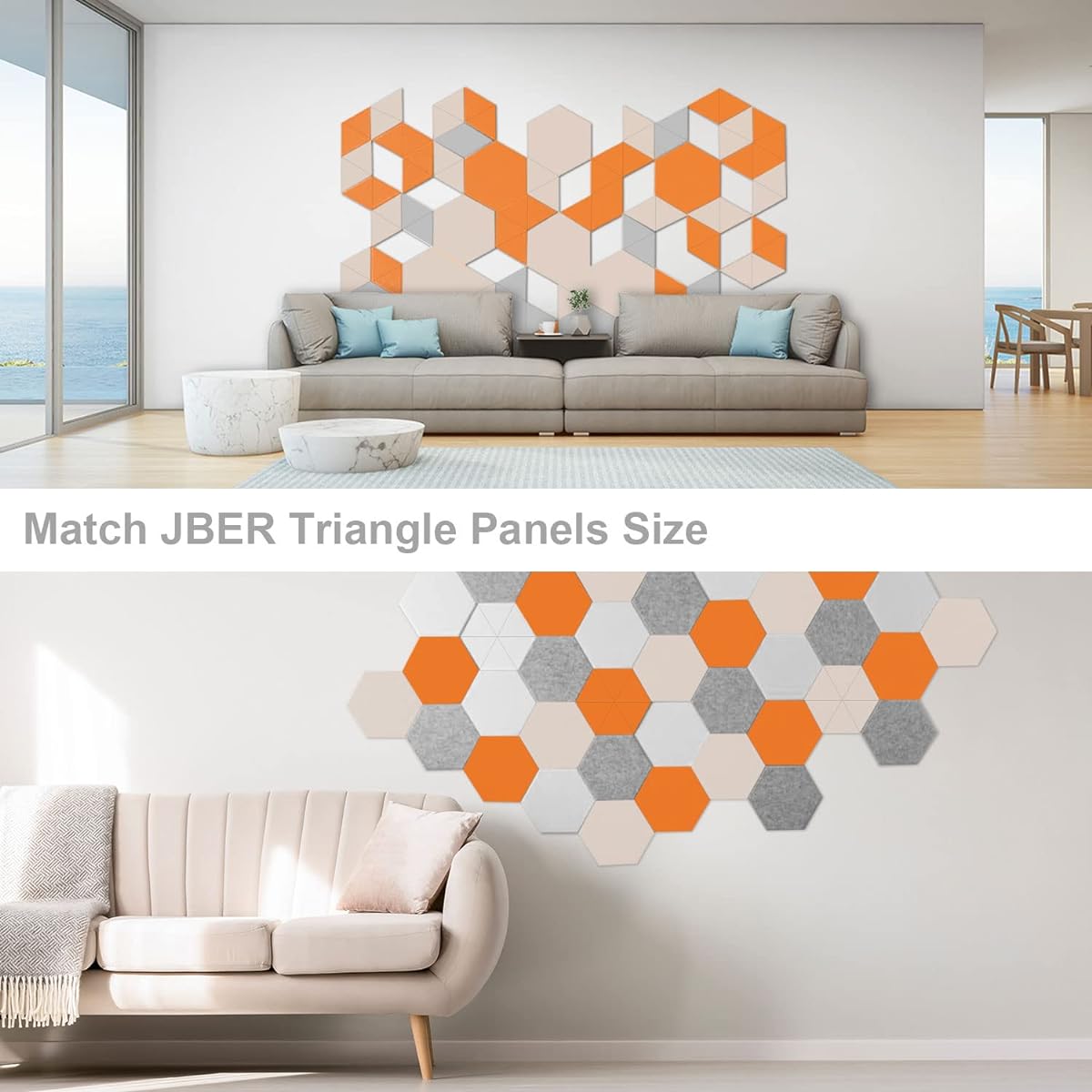 terial, soundproofing material, sound insulation material, professional hexagon, moisture-proof wall, combination of flame-retardant moisture-proof sound absorbing, 35X30X0.9cm, hard sound absorbing felt board, sound absorbing treatment, 12P (camel pack)