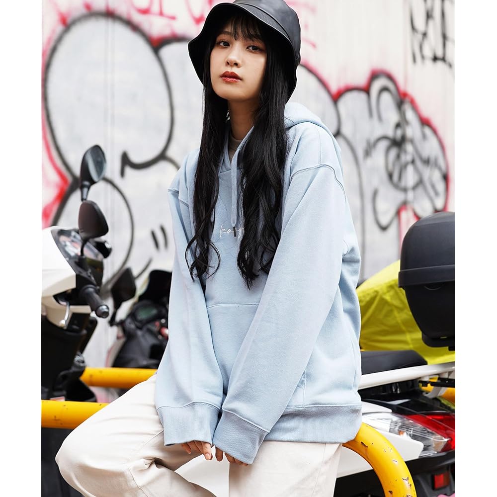 [Kangol] Custom-made fleece hoodie | Men's Women's Unisex Pullover Parka Sweatshirt Long Sleeve Hoodie Oversized Loose Big Silhouette One Point Brand Logo Autumn Clothes Winter Clothes Spring Clothes