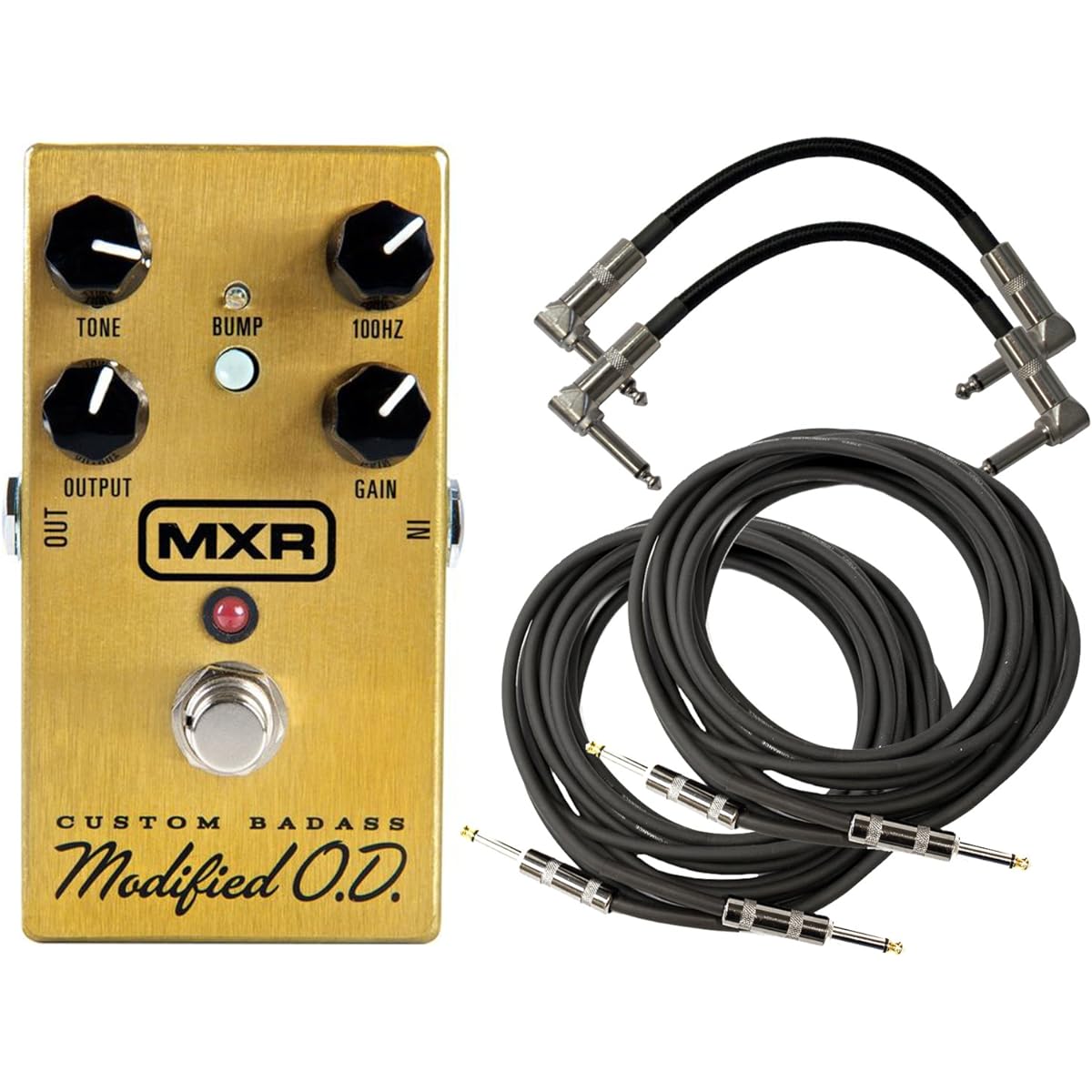 MXR M77 Badass Overdrive Stompbox with 4 Free Cables
