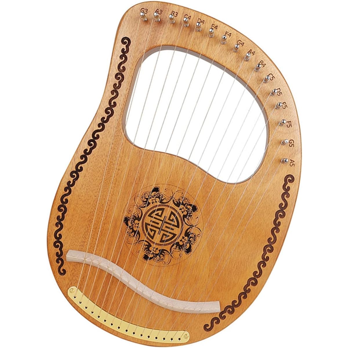 WowZza 16 String Lyre Harp Harp Musical Instrument Mini Portable Harp for Beginners Lyre Harp for Kids Beginners