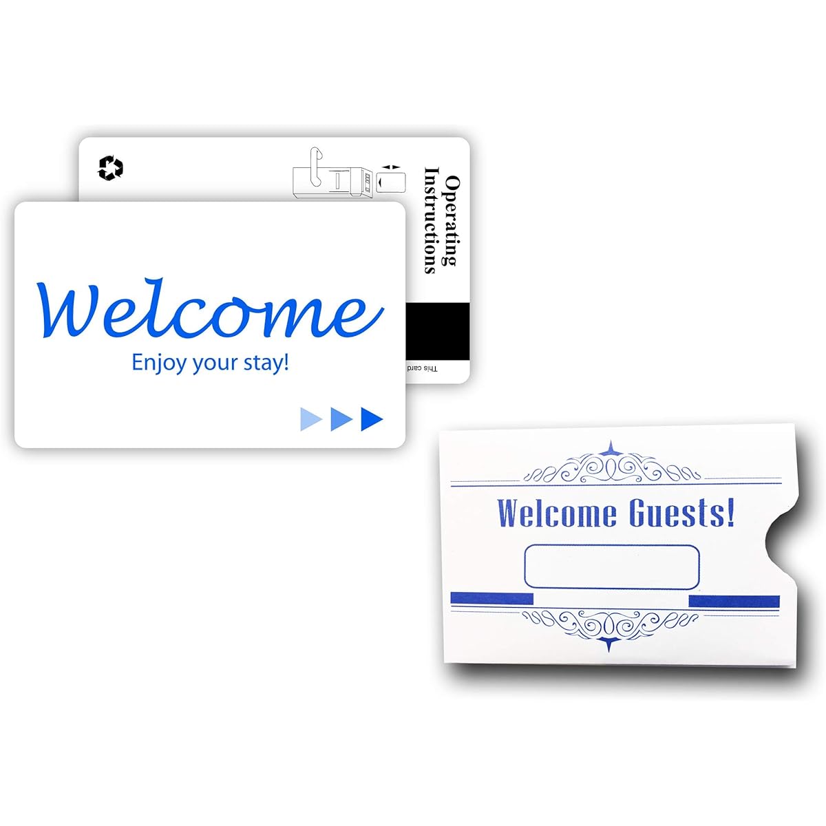 Hotel & Motel Magnetic Stripe Key Cards (500 pieces with envelopes)