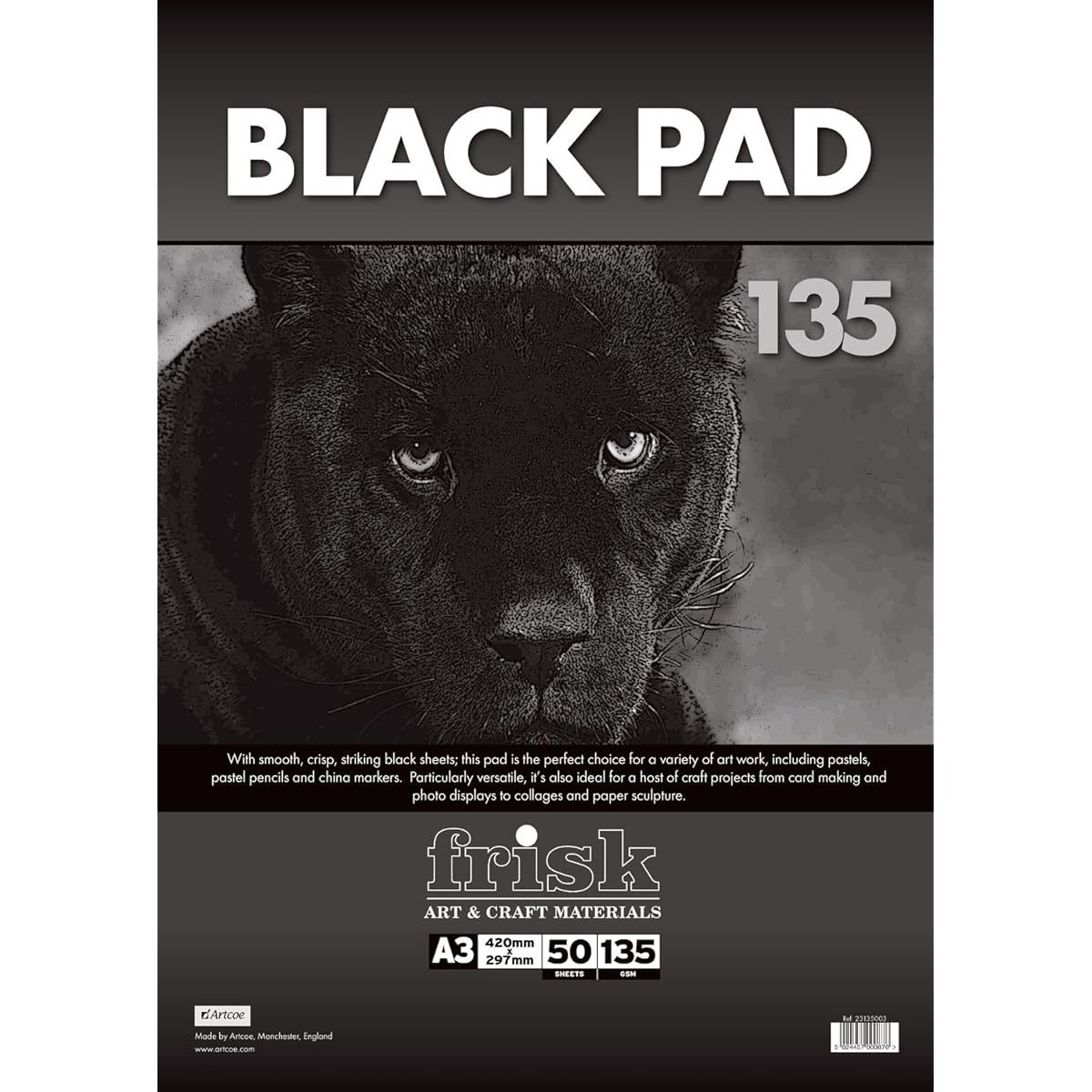 Frisk Black Pad 135gsm A3 50s