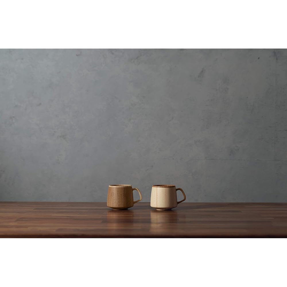 RIVERET Fran Mug 310ml Pair Set Dishwasher Safe White/Brown RV-207WB