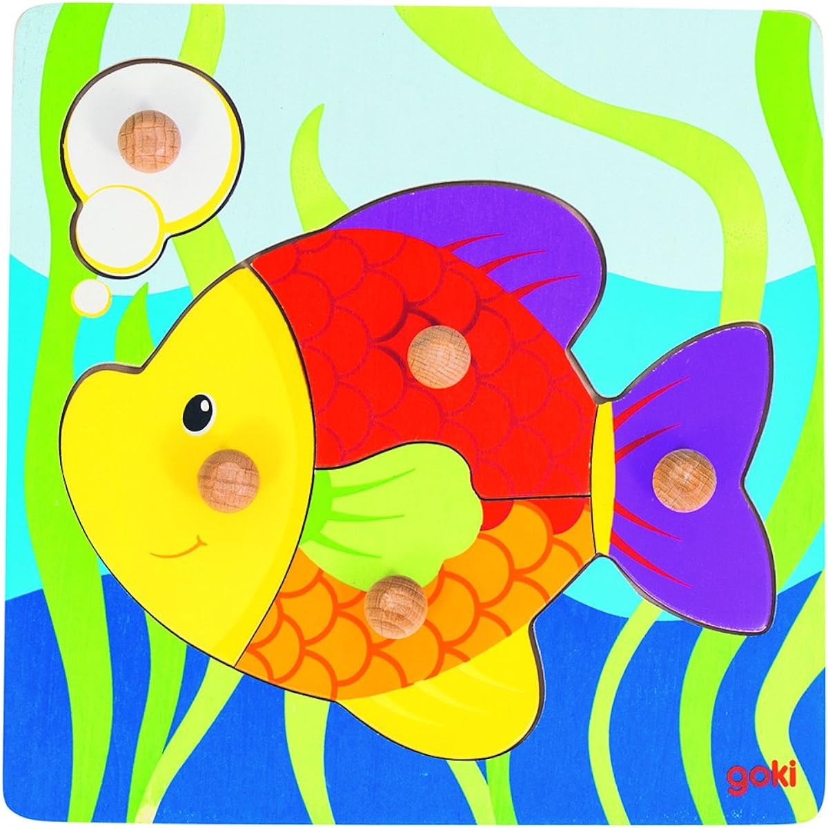 Goki plug fish puzzle (5 pieces)