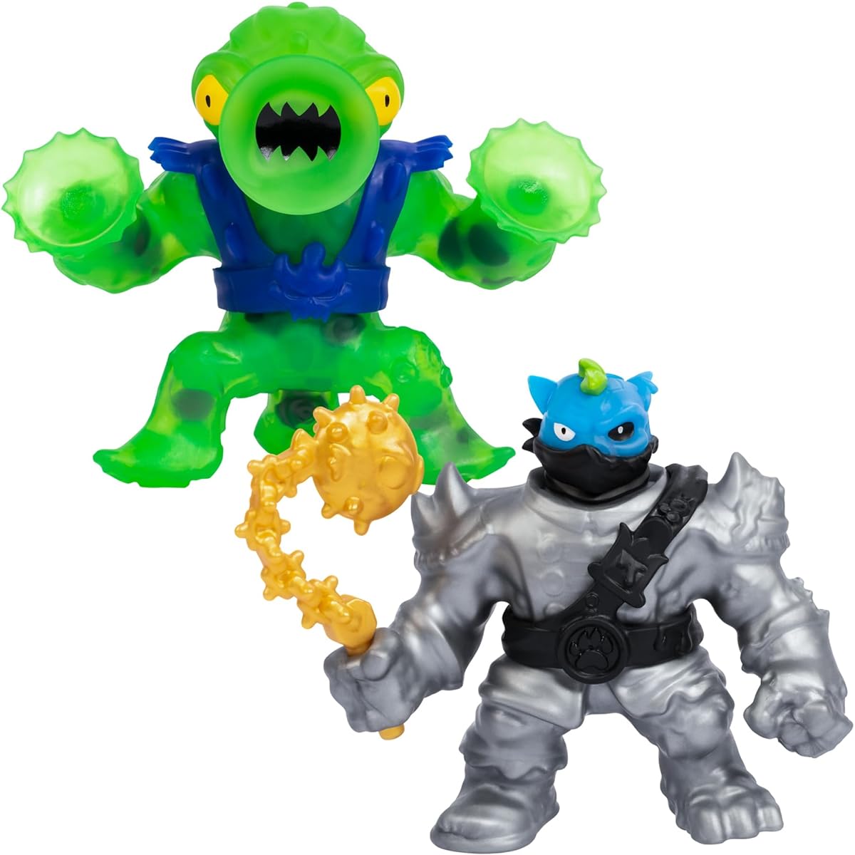 Goo Jit Zoo Cursed Goo Shi Versus Pack | Exclusive 2-figure pack | Exclusive Pantalo with color-changing face & exclusive squid and suction attack
